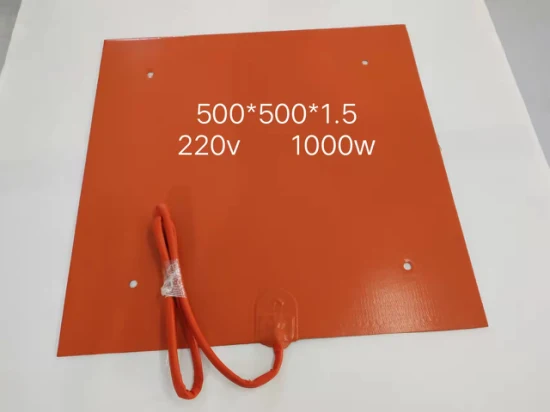 230V 1000W 550*1150*3mm Digital Silicone Rubber Heater Blank